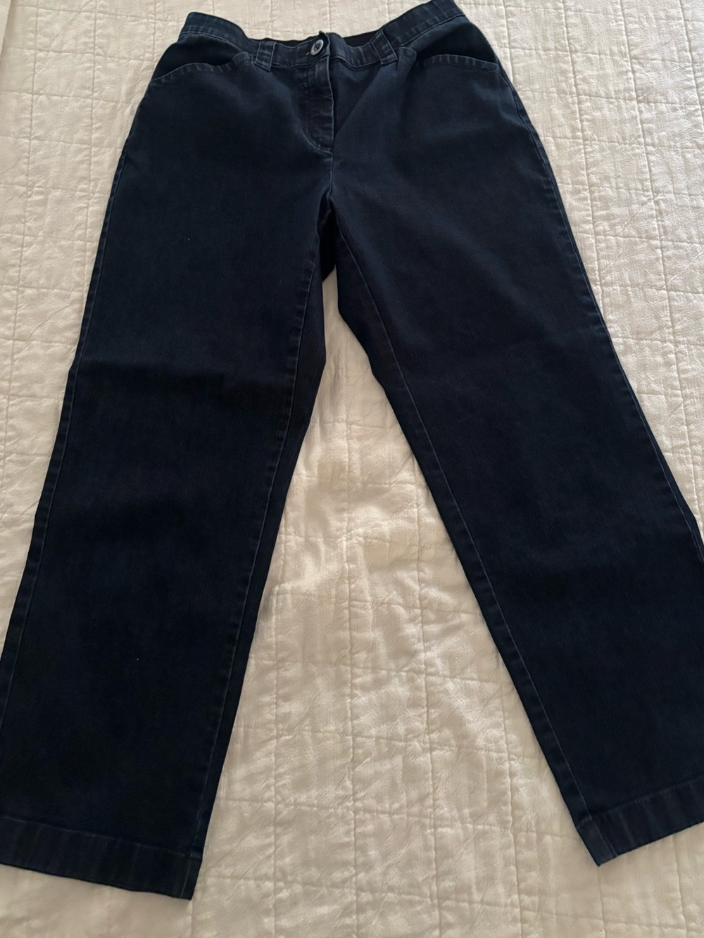 L.L. Bean Women's Navy Straight-Leg Jeans